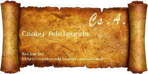 Csaby Adelgunda névjegykártya