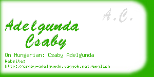 adelgunda csaby business card